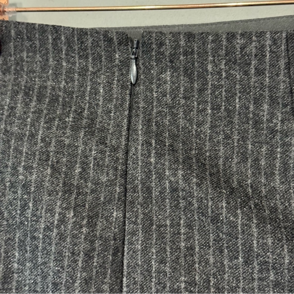 Wilfred Aritzia Womens 6 Pinstripe Skirt Charcoal Cashmere Wool Academia Preppy - Picture 5 of 7